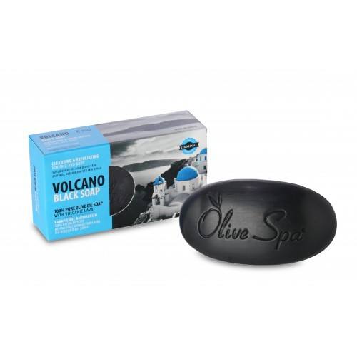 Santo Volcano Spa OLIVE SPA Σαπούνι Απολέπισης με Ηφαιστειακή λάβα Volcano 90gr