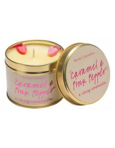 Bomb Cosmetics Caramel & Pink Pepper Tinned Candle