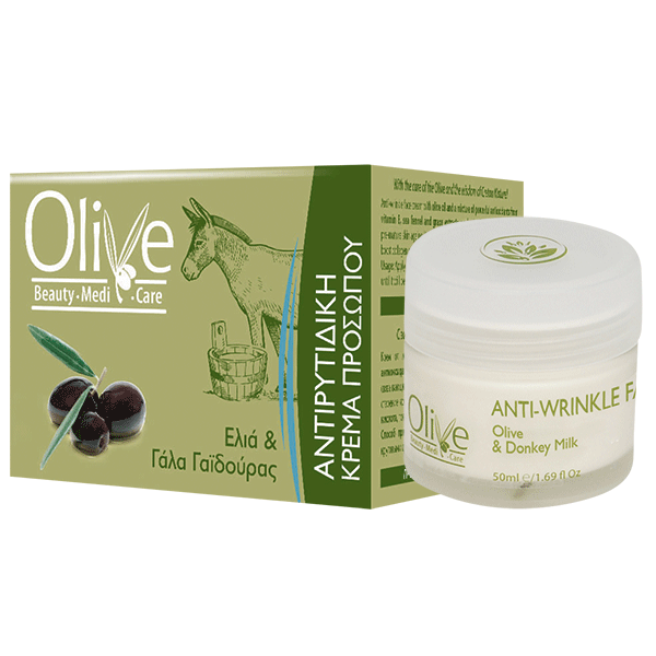 Olive Beauty MediCare Olive Beauty Medicare Αντιρυτιδική Κρέμα Προσώπου Με Ελιά &amp; Γάλα Γαϊδούρας 50ml