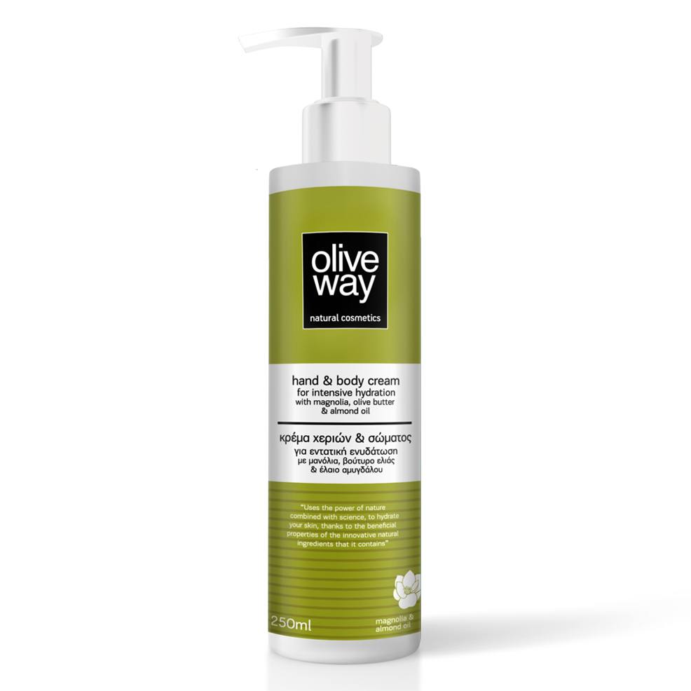 OLIVEWAY Κρέμα Χεριών και Σώματος για Εντατική Ενυδάτωση 250ml Oliveway