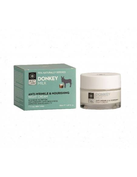 BODY FARM ANTI-WRINKLE & NOURISHING NIGHT CREAM DONKEY MILK 50ML