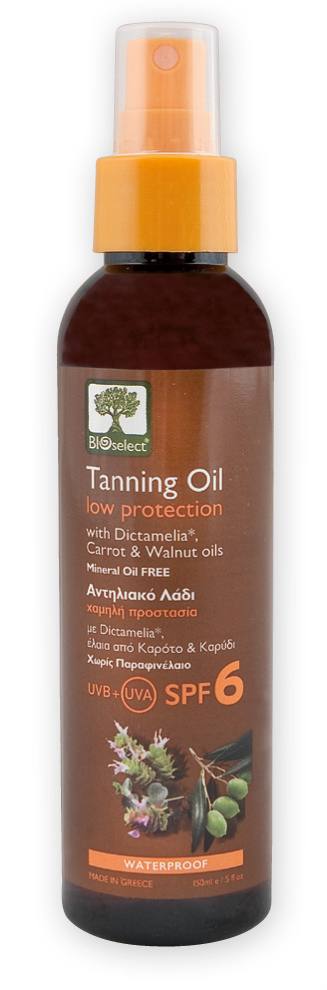 Bioselect Αντηλιακό Λάδι Χαμηλής Προστασίας SPF6 150ml