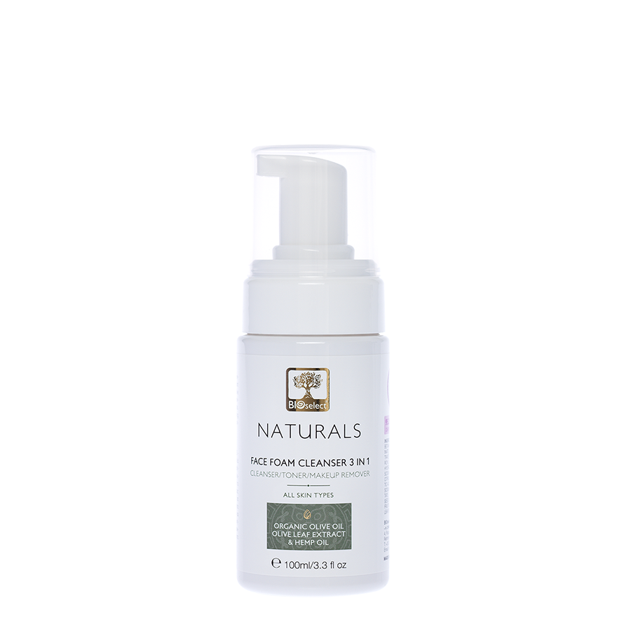 Bioselect Naturals Αφρός Καθαρισμού Προσώπου 3 σε 1 100ml Bioselect