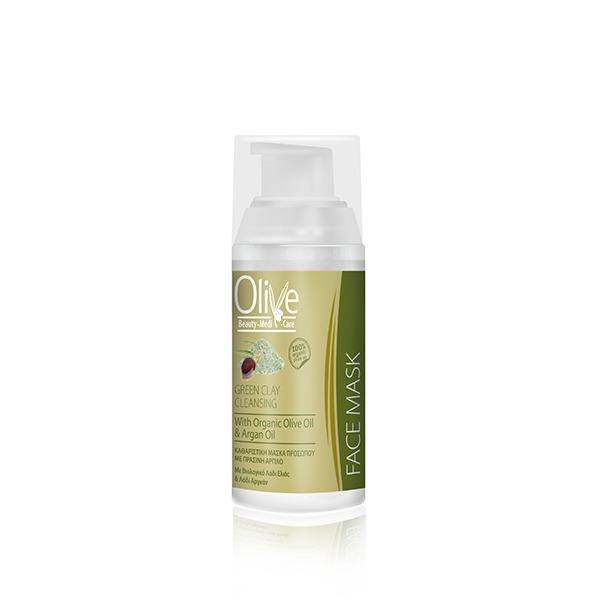 Olive Beauty Medicare KAΘΑΡΙΣΤΙΚΗ ΜΑΣΚΑ ΠΡΟΣΩΠΟΥ ME ΠΡΑΣΙΝΗ ΑΡΓΙΛΟ 70ml Olive Beauty MediCare