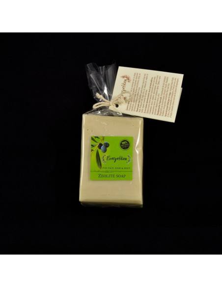 EVERGETIKON Edible-Pure Cretan Olive oil Face & Body Soap Zeolite 120-140g