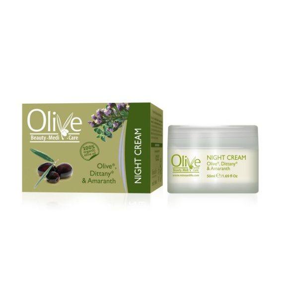 Olive Beauty MediCare Olive Beauty Medicare Κρέμα νυκτός με ελιά, δίκταμο, αμάραντο 50ml