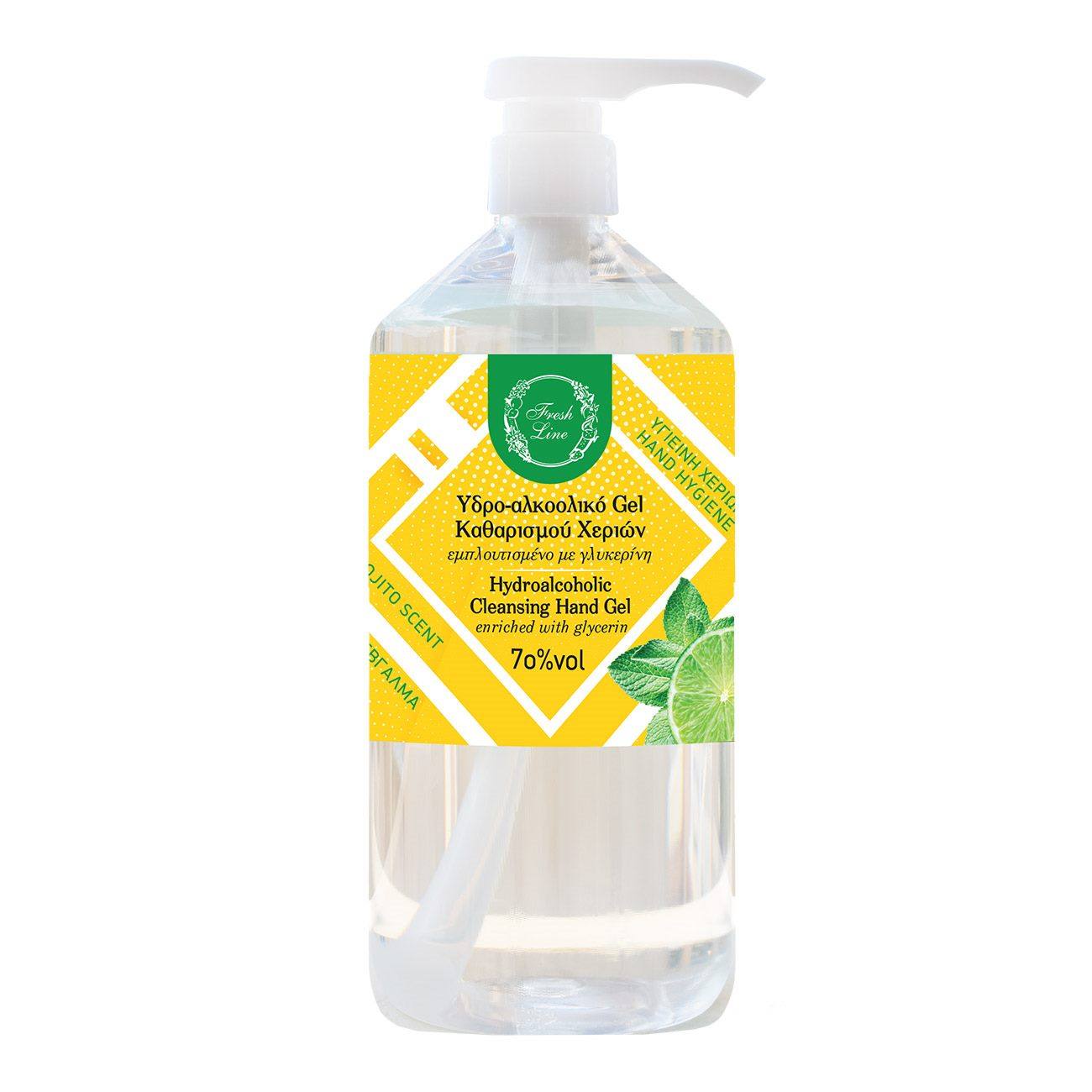 Fresh Line Antiseptic hand gel with a fresh mojito fragrance 1lt Fresh Line