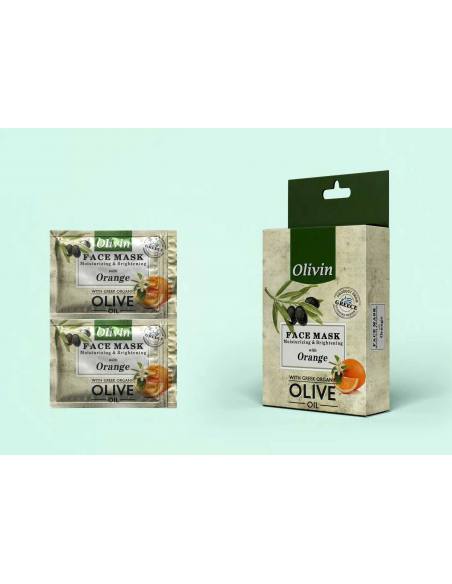 Olivin Rejuvenating Face Mask with Orange extract and Vitamins Α, F, H, E  (2 x 5ml)