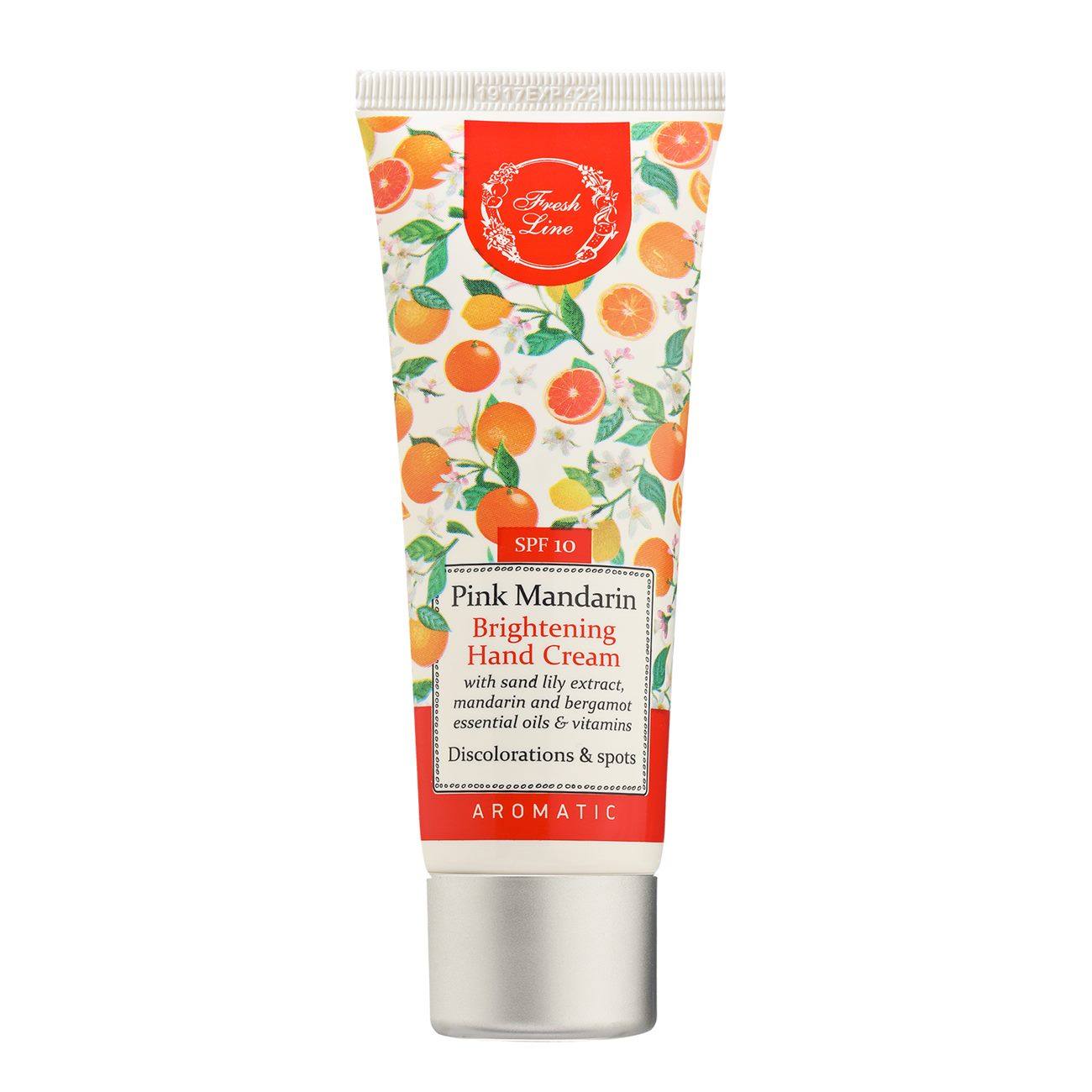 Fresh Line PINK MANDARIN Θεραπεία Χεριών SPF10 για δυσχρωμίες και πανάδες 75ml Fresh Line