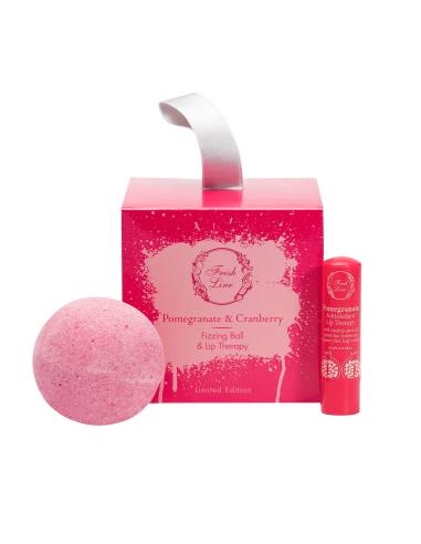 Pomegranate and Cranberry Limited Edition Body & Lip Care Set 2pcs