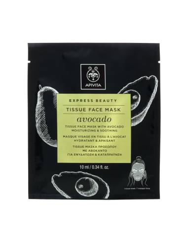 Apivita Moisturizing & Soothing Tissue Face Mask Avocado 10ml