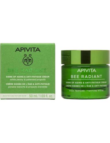 Apivita Bee Radiant Κρέμα για Σημάδια Γήρανσης & Ξεκούραστη Όψη - Πλούσια Υφή 50ml