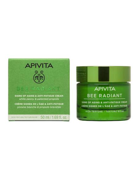 Apivita Bee Radiant Κρέμα για Σημάδια Γήρανσης & Ξεκούραστη Όψη - Πλούσια Υφή 50ml