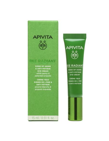 Apivita Bee Radiant Κρέμα Ματιών για Σημάδια Γήρανσης & Ξεκούραστη Όψη 15ml