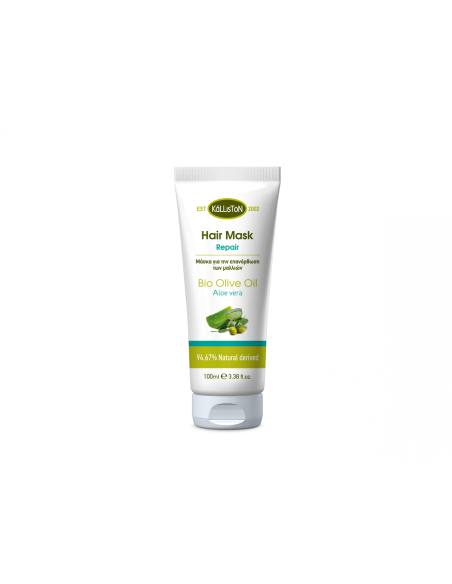 Kalliston Repairing Hair Mask with Aloe Vera and Bio Olive Oil 100ml Kalliston Repairing Hair Mask with Aloe Vera and Bio Olive Oil 100ml