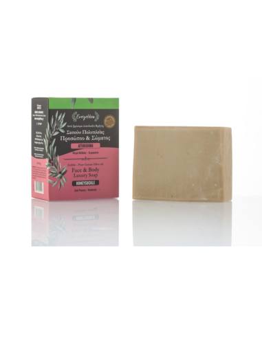 EVERGETIKON Edible-Pure Cretan Olive oil Face & Body Soap Honeysuckle 120-140gr