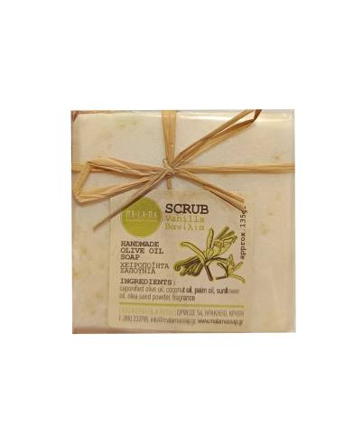 MALAMA Handmade Scrub Olive Oil Soap Vanilla 135gr